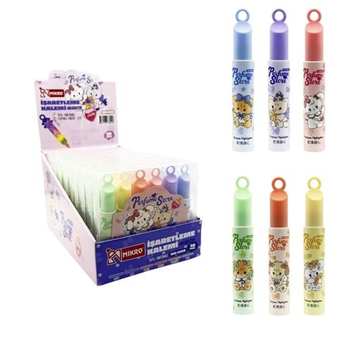 Mikro Parfüm Kokulu Fosforlu Kalem 6 Lı