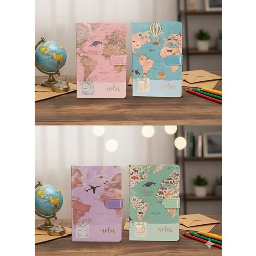 Tokaç World Serisi Manyetik Kilitli A5 Bloknot 128 Yp. Çizgili TK-M2511L