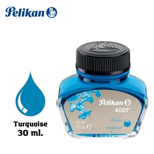 Pelikan Dolma Kalem Mürekkebi 30 ml 4001 Turkuaz