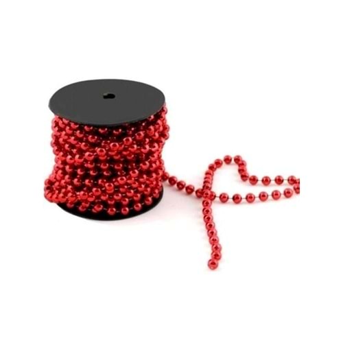 Boncuk Zincir 10 mt Kırmızı 7080