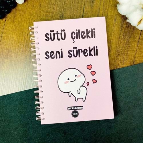 Sütü Çilekli Seni Sürekli Konuşan Ajanda (BAM-1151)