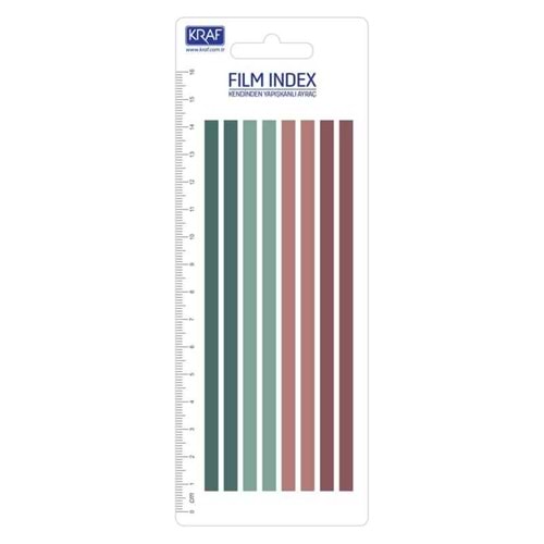 Kraf Index Film ( PP) 5x135mm 8 Renk X 20 Yp Cetvelli Morandi Color 85135-2