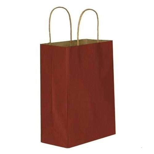 Büküm Saplı Hediye Çantası Kiremit 18x8x24