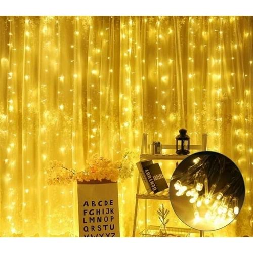 Perde Led Fişli 3x2m