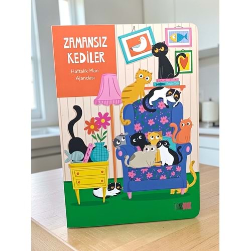 Zamansız Kediler I Haftalık Plan Ajandası 15x21 cm