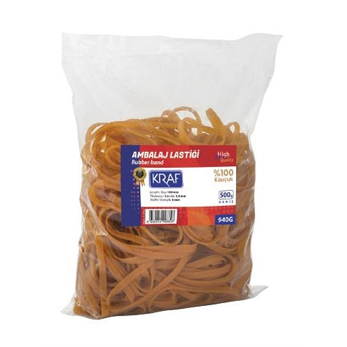 Kraf Ambalaj Lastiği %100 Kauçuk 500 gr Geniş 940G