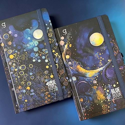 Gıpta Blue Book İp Dikişli Sert Kap. 13x21 cm 96 Yp. Çizgili-Düz Defter