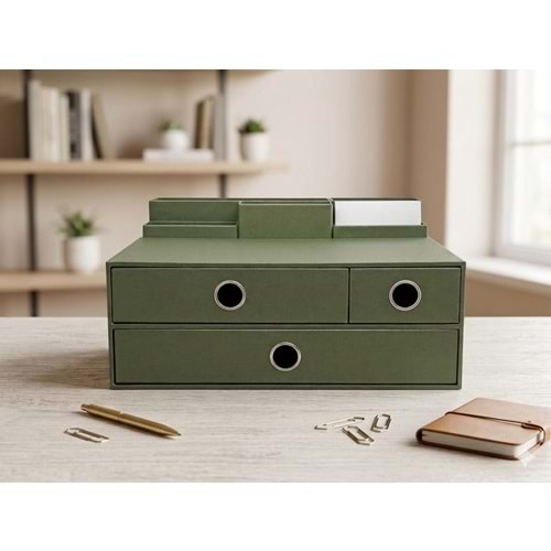 Gıpta Pearl Green 3 Çekmeceli Masaüstü Düzenleyici ORG1762