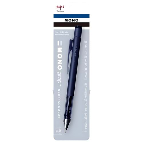 Tombow MONO Graph Neutral Mekanik Kurşun Kalem 0,5mm Mat Lacivert