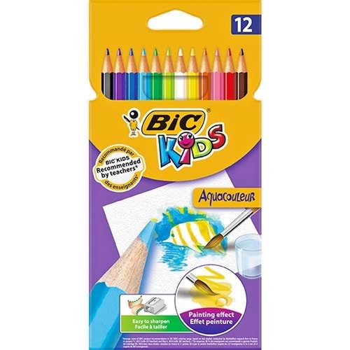 Bic Aquacouleur Kuru Sulu Boya 12 Renk