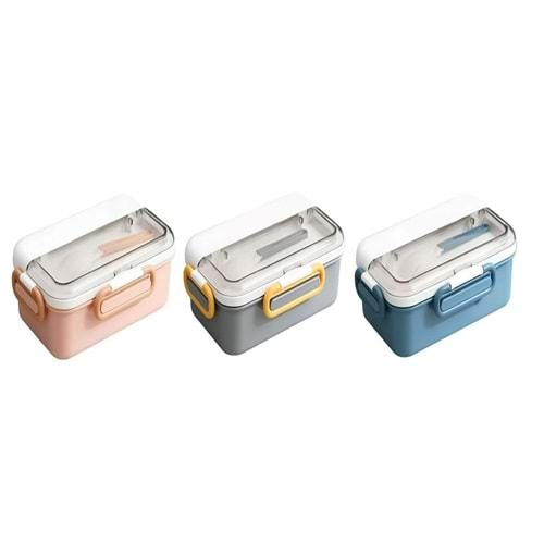 Vagonlife Karma Renk 2 Bölmeli Paslanmaz Çelik Lunch Box 900 ml. VGN-588