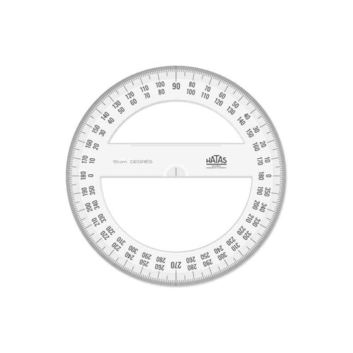 Hatas Minkale Tam Daire İletki Şeffaf 360° 15 cm