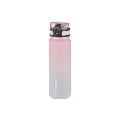 Uzspace Gradient Renk Soft-Touch Tritan Su Matarası 500 ml. Pembe-Gri 3026