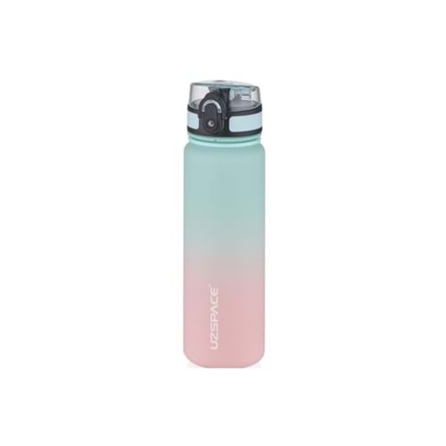 Uzspace Gradient Renk Soft-Touch Tritan Su Matarası 500 ml. Mint-Pembe 3026