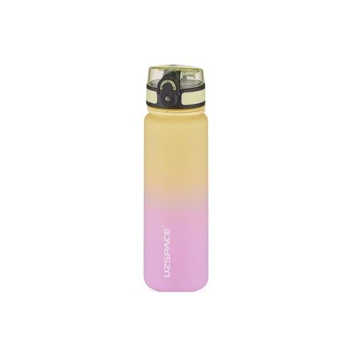 Uzspace Gradient Renk Soft-Touch Tritan Su Matarası 500 ml. Sarı-Violet 3026