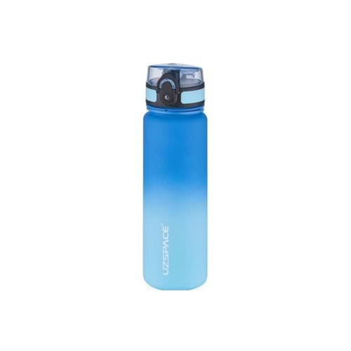 Uzspace Gradient Renk Soft-Touch Tritan Su Matarası 500 ml. Koyu Mavi-Açık Mavi 3026
