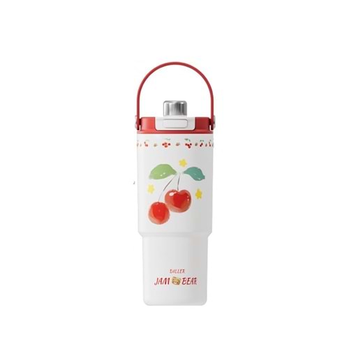 Diller Kiraz Desenli Paslanmaz Çelik Termos 900 ml. D9508-880