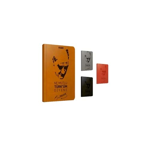 Gıpta Atatürk İp Dikişli Sert Kapak Çizgili Defter 13x21 cm 120 yp.