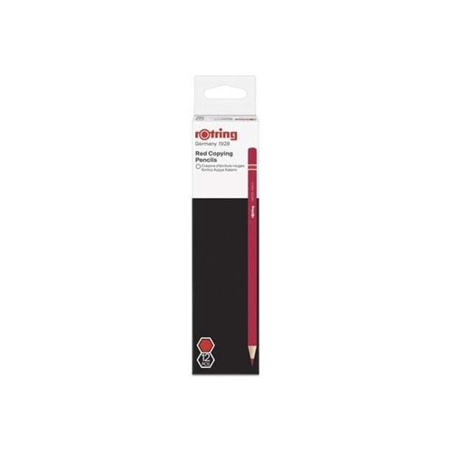Rotring Kırmızı Kopya Kalemi HB 12 Li Paket