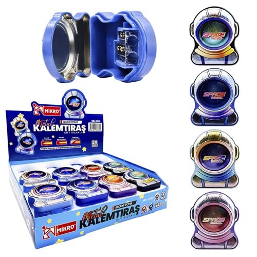 Mikro Metal Çift Bıçaklı Kalemtraş Space Travel