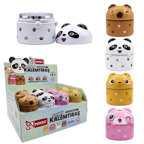 Mikro Cute Friends Metal Çift Bıçaklı Hazneli Kalemtraş