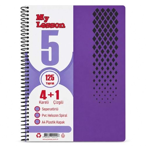 Tokaç 4+1 125 Yp 5 Bölmeli Ayraçlı Defter