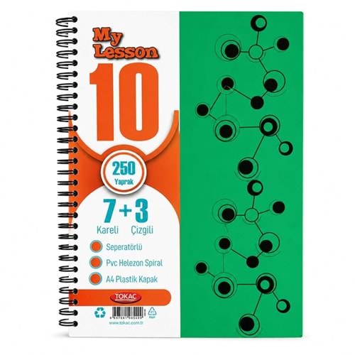 Tokaç 7+3 250 Yp 10 Bölmeli Ayraçlı Defter