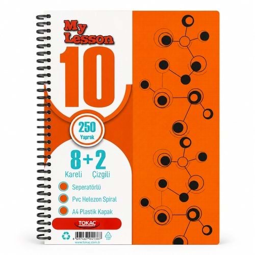Tokaç 8+2 250 Yp 10 Bölmeli Ayraçlı Defter