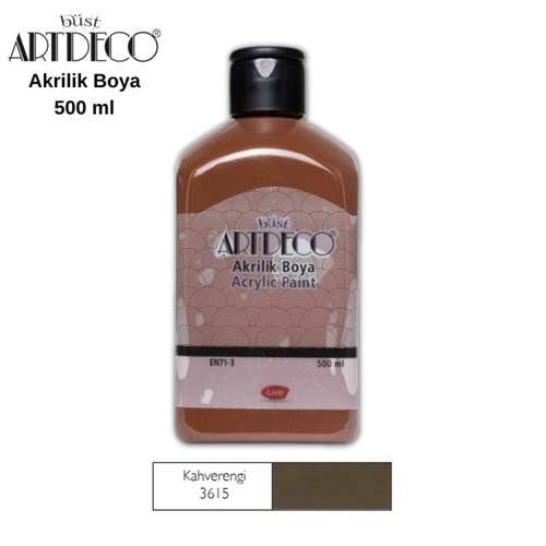 Artdeco Akrilik Boya 500 ml Kahverengi 3615