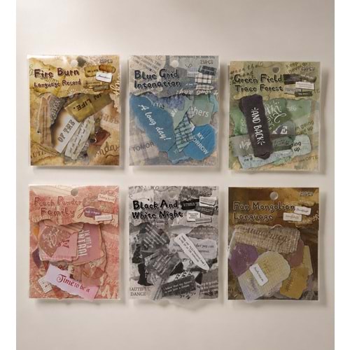 Pastel Yazı Scrapbook Sticker Seti 25 Li Paket