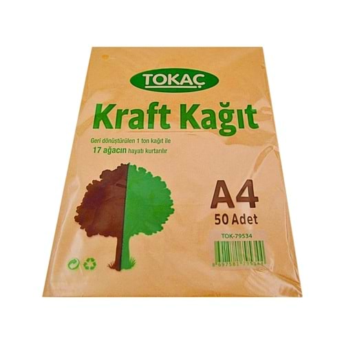 Tokaç Kraft Kağıdı A4 50 Li Pk.