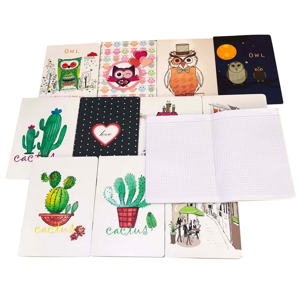 Lizy Karton Kapak 50 Yaprak A5 Kareli Defter