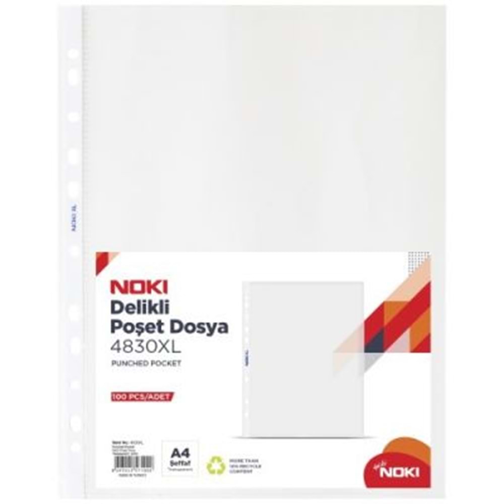 Noki Poşet Dosya A4 XL 100 Lü