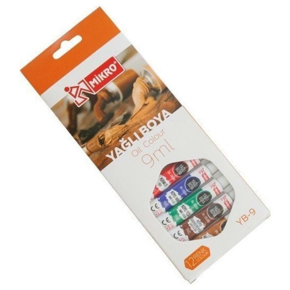 Mikro Yağlı Boya 12 Renk 9ml