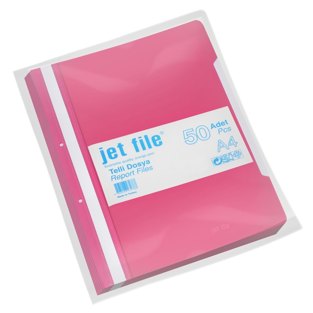 Jet File Pp Telli Dosya A4 Pembe 50 Li Dos-Ttj145