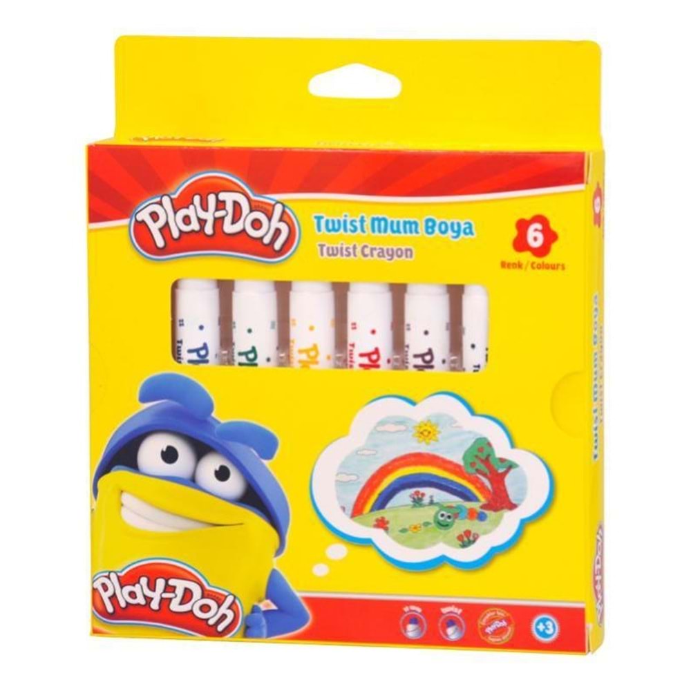 Play Doh Twist Crayon 6 Renk Mum Boya