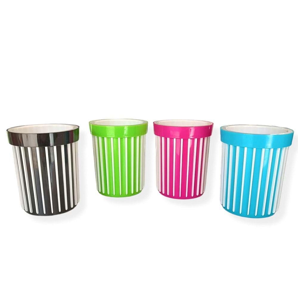 İnox Plastik Kalemlik Yuvarlak 00916