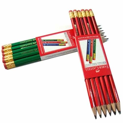 Faber-Castell Köşeli Silgili Kurşun Kalem 12 Li HB