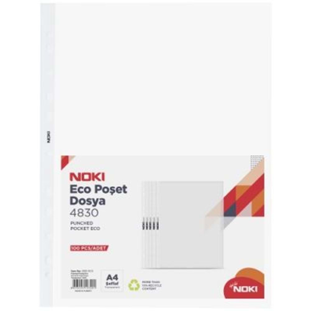 Noki Poşet Dosya Eco A4 100 Lü 4830