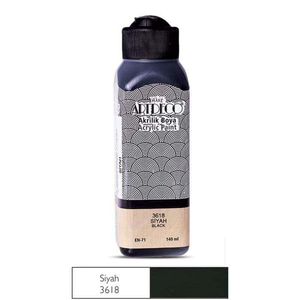 Artdeco Akrilik Boya 140 ml Siyah 3618