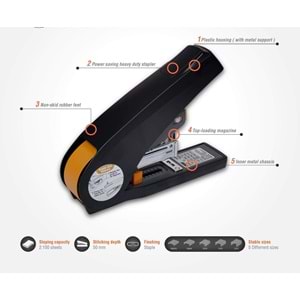 Std Güç Tasarruflu Zımba Mak.Profesyonel Kollu A-400