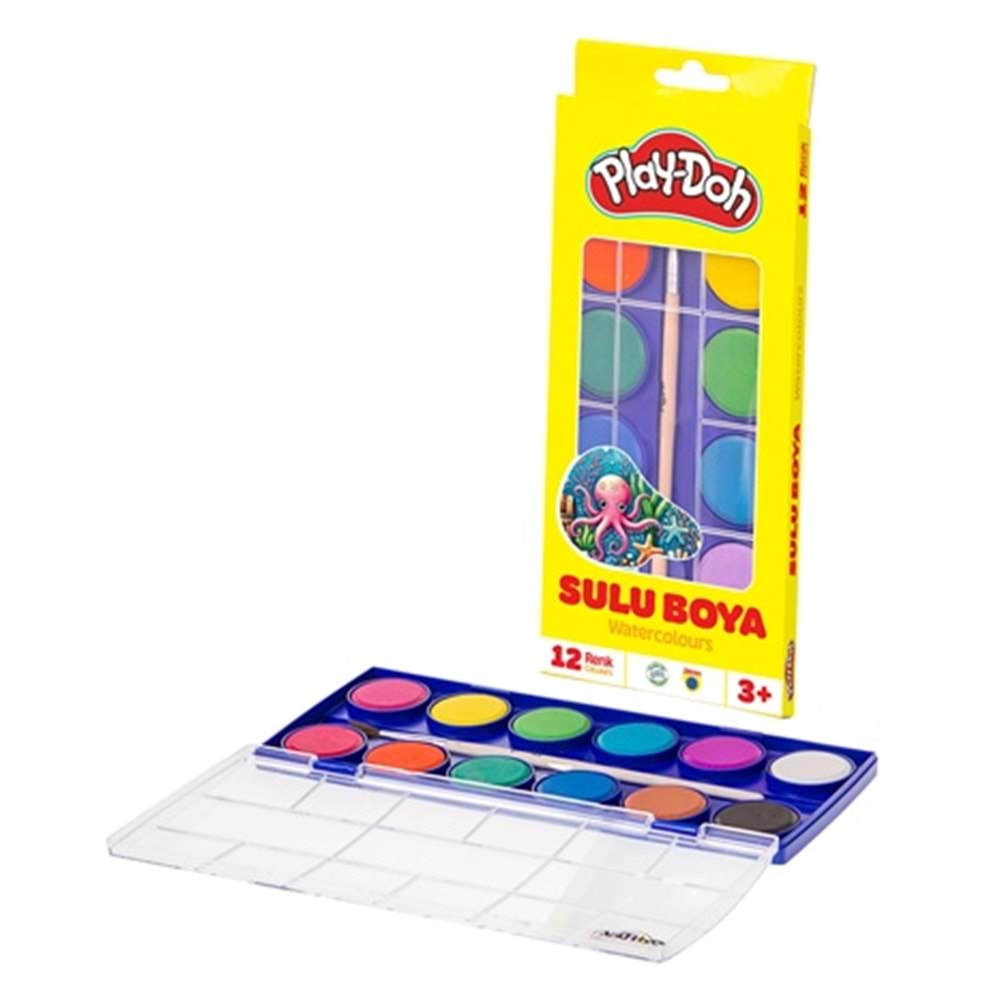 Play-Doh Suluboya 12 Renk Büyük Play-Su003