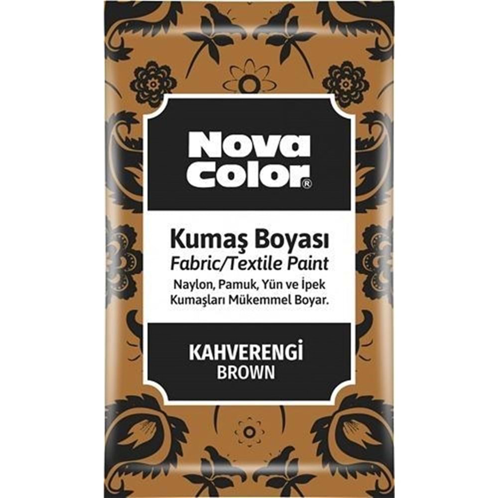Nova Color Kumaş Boyası Toz Kahverengi 12 Gr