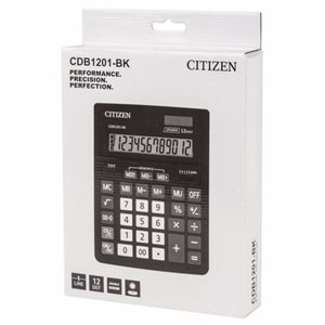 Citizen Hesap Makinası Masa Tipi 12 Haneli Cdb-1201Bk