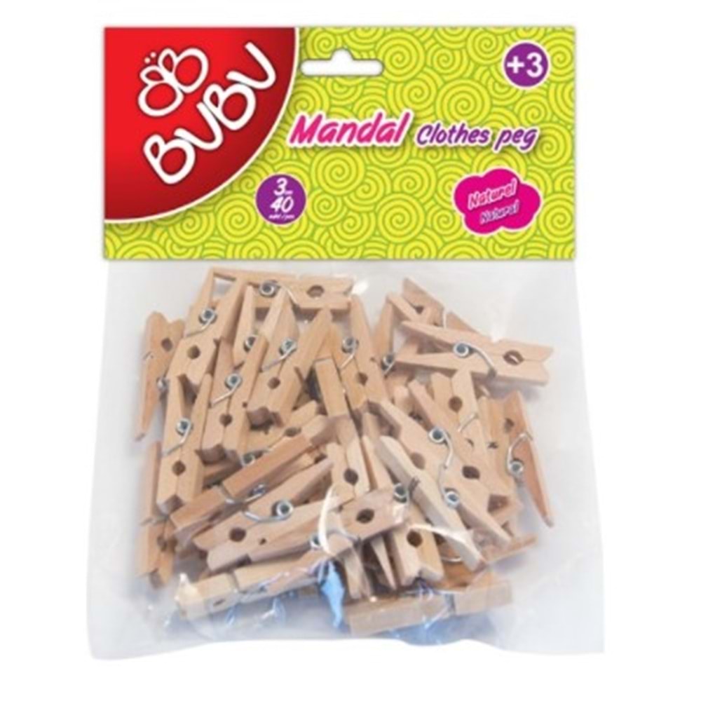 Bu-Bu Mandal 3 Cm 40 Lı Natural