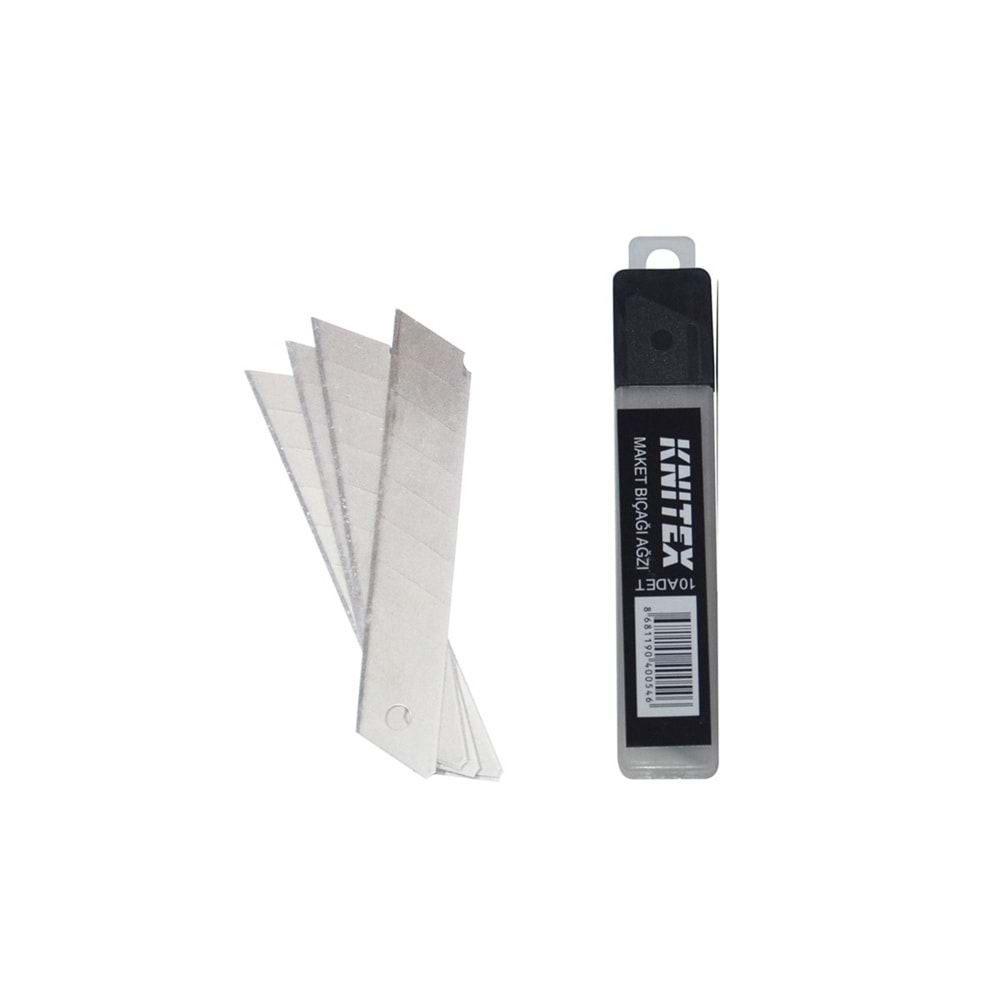 Knitex Geniş Maket Bıçağı Yedeği Ucu Paket 10 Lu