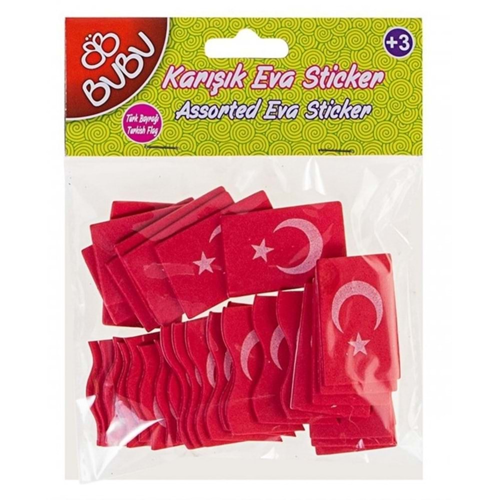 Bu-Bu Karışık Eva Sticker Bayrak