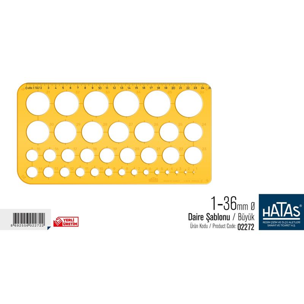 Hatas Daire Şablonu 1-36 Mm Arası