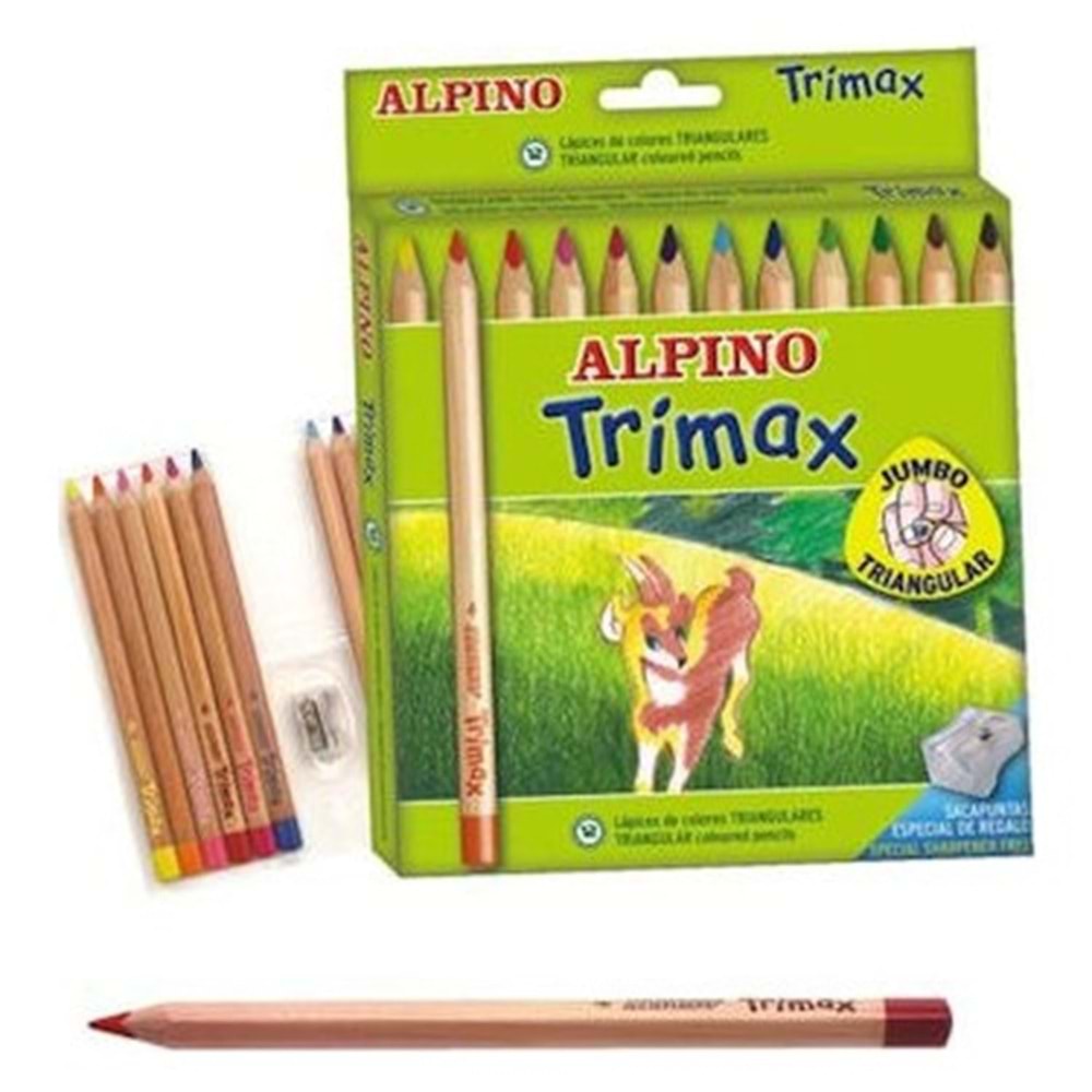 Alpino Trimax Jumbo Kuru Boya Kalemi 12 Li