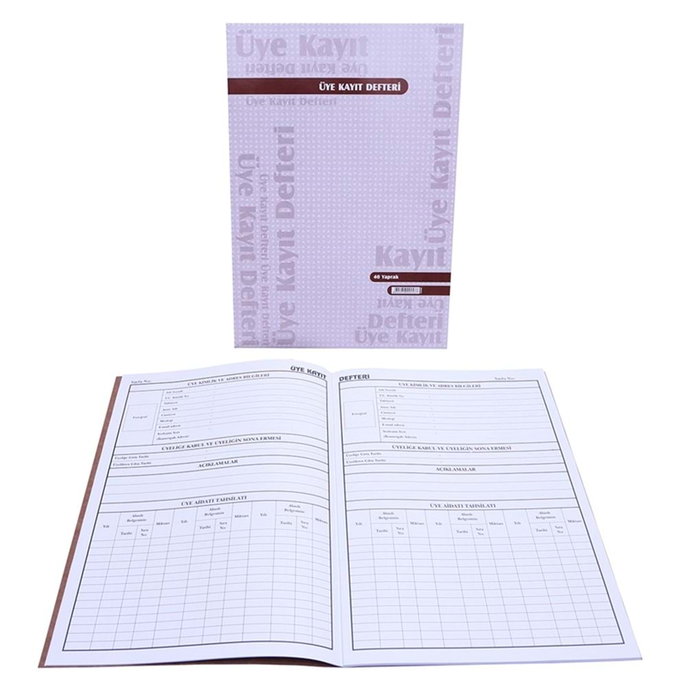 Üye Kayıt Defterı 40 Yp.
